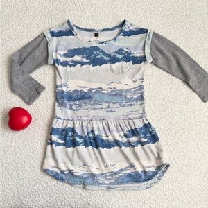 Stylish Kids' Blue and Gray Long Sleeve Top